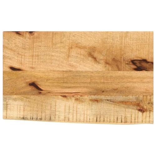 Dessus De Table En Bois Massif De Manguier | 50x30x2,5 Cm, Bord Vif, Multifonctionnel, Surface Facile A Nettoyer