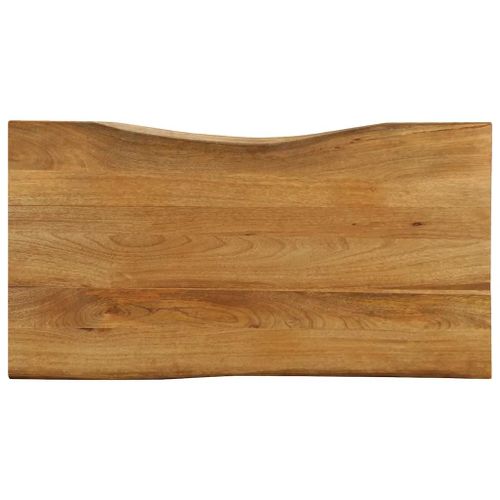 Dessus De Table En Bois Massif Manguier | 100x60x3,8 Cm, Bord Vivant, Multifonctionnel, Surface Facile A Nettoyer