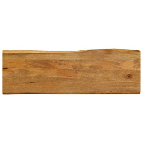 Dessus De Table En Bois Massif Manguier | 120x40x2,5 Cm, Bord Vivant, Multifonctionnel, Surface Facile A Nettoyer