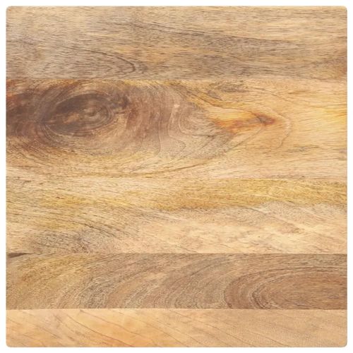 Dessus De Table En Bois Massif Manguier | 60x60x2,5 Cm, Design Rustique, Multifonctionnel, Surface Facile A Nettoyer
