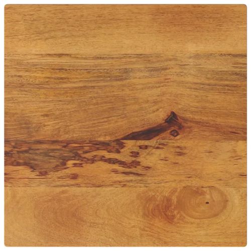 Dessus De Table En Bois Massif Manguier | 60x60x2,5 Cm, Design Rustique, Polyvalent, Facile A Nettoyer