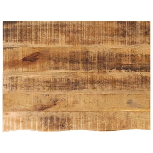 Dessus De Table En Bois Massif Manguier | 70x60x2,5 Cm, Bord Vif, Multifonctionnel, Surface Facile A Nettoyer