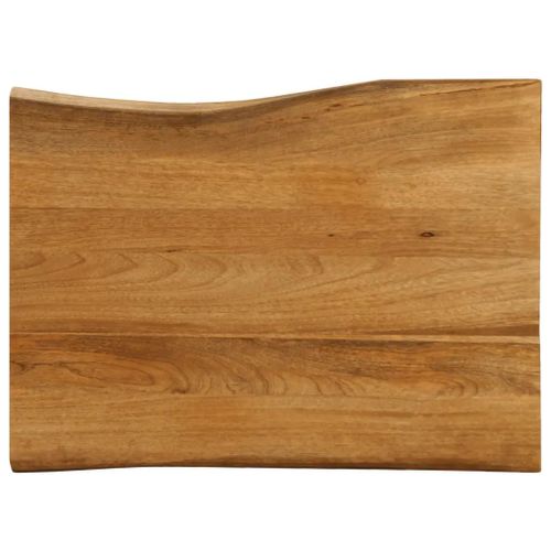 Dessus De Table En Bois Massif Manguier | 70x60x2,5 Cm, Bord Vivant, Multifonctionnel, Surface Facile A Nettoyer