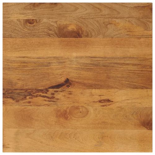 Dessus De Table En Bois Massif Manguier | 70x70x3,8 Cm, Design Rustique, Surface Facile A Nettoyer, Polyvalent