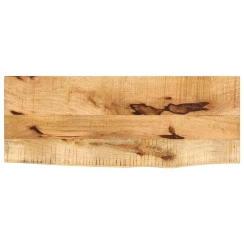 Dessus De Table En Bois Massif Manguier | 80x20x2,5 Cm, Bord Vif, Multifonctionnel, Surface Facile A Nettoyer
