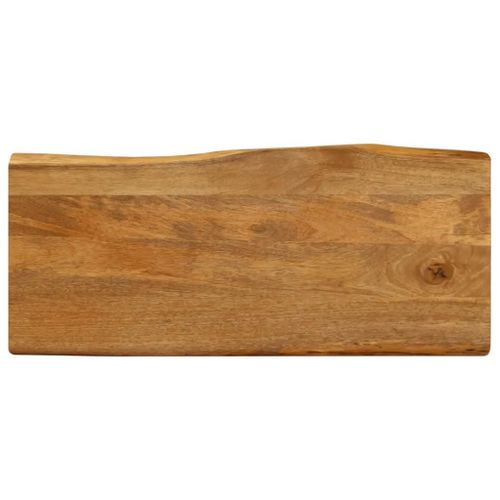 Dessus De Table En Bois Massif Manguier | 90x40x2,5 Cm, Bord Vivant, Multifonctionnel, Surface Facile A Nettoyer