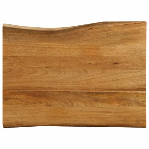 Dessus De Table En Bois Massif Manguier | 90x60x2,5 Cm, Bord Vivant, Multifonctionnel, Surface Facile A Nettoyer