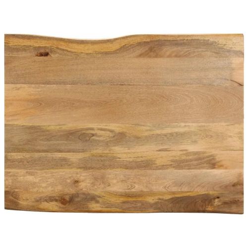 Dessus De Table En Bois Massif Manguier | 90x80x2,5 Cm, Bord Vivant, Compact, Multifonctionnel, Gain De Place