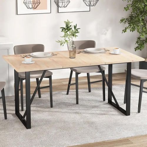 Dessus De Table En Bois Pin Massif | 3 Pieces 80x53x2,5 Cm Rectangulaire, Design Rustique, Surface Facile A Nettoyer, Multifonctionnel