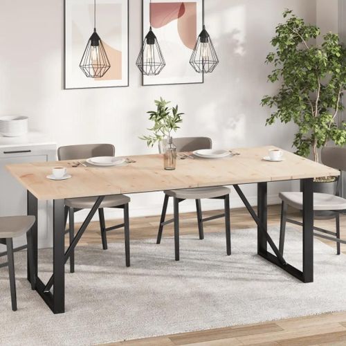 Dessus De Table En Pin Massif 4pcs 100x50x2,5cm | Rectangulaire, Design Rustique, Surface Facile A Nettoyer, Multifonctionnel