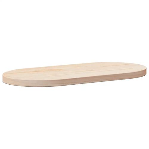 Dessus De Table En Pin Massif 70x35x2,5 Cm Ovale | Surface Non Traitee, Polyvalent, Gain De Place, Compatible Pieds Personnalises