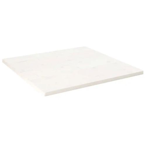 Dessus De Table En Pin Massif | 70x70x2,5 Cm Blanc, Polyvalent, Design A Bords Arrondis, Gain De Place