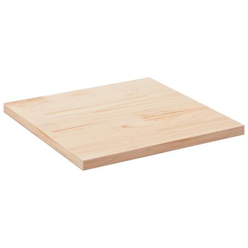 Dessus De Table En Pin Massif 70x70x2,5 Cm | Surface Non Traitee, Bords Arrondis, Multifonctionnel Pour Salon/Restaurant
