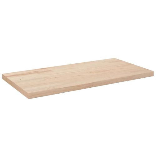 Dessus De Table En Pin Massif 80x40x2,5 Cm | Rectangulaire, Surface Non Traitee, Bords Arrondis, Multifonctionnel
