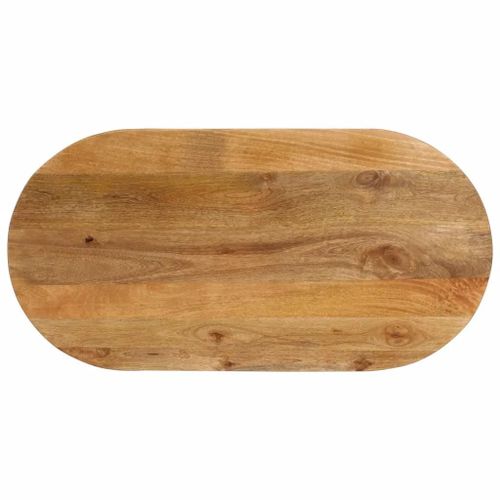 Dessus De Table Ovale En Bois Massif De Manguier | 110x50x2,5 Cm, Design Rustique, Surface Facile A Nettoyer, Polyvalent