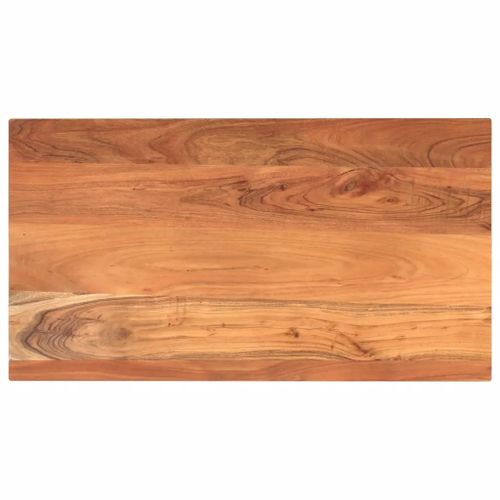 Dessus De Table Rectangulaire En Bois Massif D'acacia | 110x60x3,8 Cm, Design Rustique, Surface Facile A Nettoyer, Polyvalent