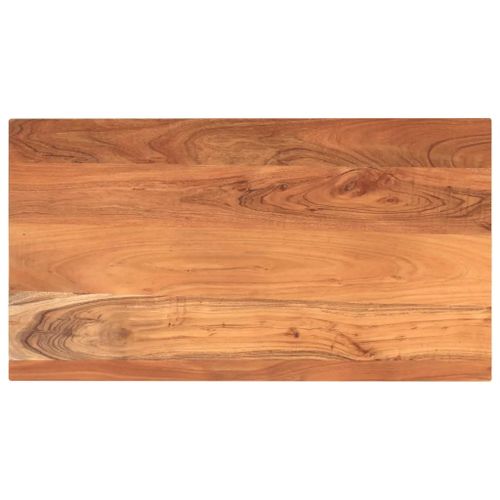 Dessus De Table Rectangulaire En Bois Massif D'acacia | 120x70x2,5 Cm, Design Rustique, Surface Facile A Nettoyer, Polyvalent