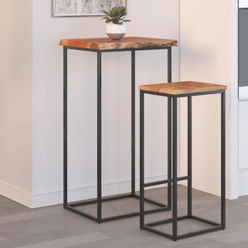 Dessus De Table Rectangulaire En Bois Massif D'acacia | 40x40x2,5 Cm, Rustique A Bords Vifs, Surface Lisse Et Facile A Nettoyer, Multifonctionnel Pour Maison Ou Commerce