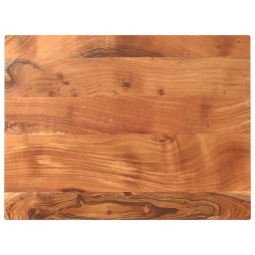 Dessus De Table Rectangulaire En Bois Massif D'acacia | 80x70x2,5 Cm, Design Rustique, Surface Facile A Nettoyer, Multifonctionnel