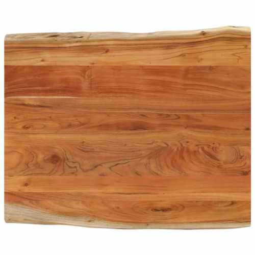 Dessus De Table Rectangulaire En Bois Massif D'acacia | 90x80x3,8 Cm, Bord Vivant Rustique, Surface Facile A Nettoyer, Multifonctionnel