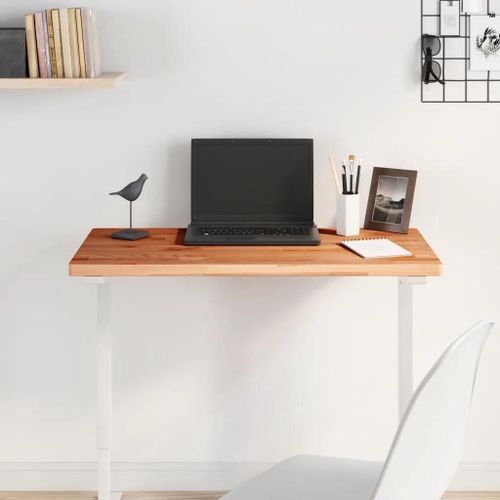 Dessus De Table Rectangulaire En Bois Massif De Hetre | 80x40x2,5 Cm, Renovation De Table, Multifonctionnel, Surface Facile A Nettoyer