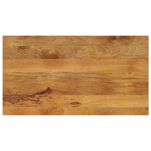 Dessus De Table Rectangulaire En Bois Massif De Manguier | 120x50x3,8 Cm, Design Rustique, Surface Facile A Nettoyer, Polyvalent