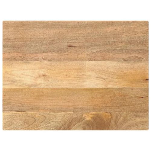 Dessus De Table Rectangulaire En Bois Massif De Manguier | 80x60x3,8 Cm, Design Rustique, Multifonctionnel, Surface Facile A Nettoyer