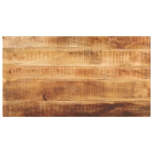 Dessus De Table Rectangulaire En Bois Massif De Manguier Brut | 200x90 Cm, Design Rustique, Multifonctionnel, Surface Facile A Nettoyer