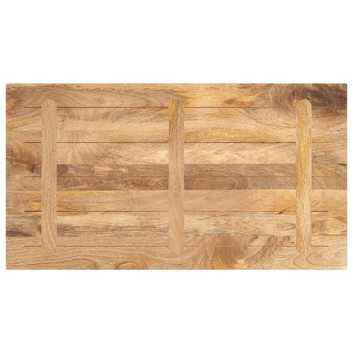 Dessus De Table Rectangulaire En Bois Massif Manguier | 120x60x3,8 Cm, Multifonctionnel, Design Rustique, Surface Facile A Nettoyer