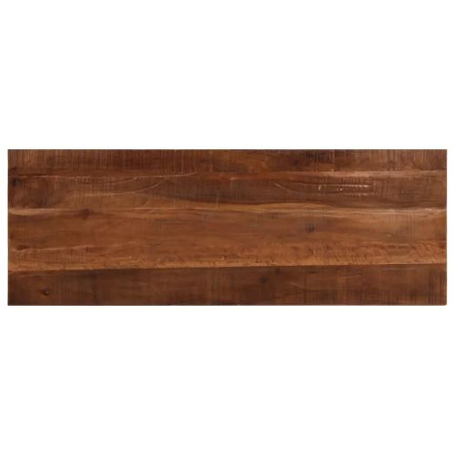 Dessus De Table Rectangulaire En Bois Massif Recupere 140x50x2,5cm | Teck, Manguier, Pin Et Hetre, Design Rustique, Surface Facile A Nettoyer, Multifonctionnel