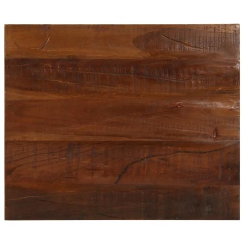 Dessus De Table Rectangulaire En Bois Massif Recupere 60x50x2,5 Cm | Teck Et Hetre Recycle, Design Rustique, Surface Facile A Nettoyer, Polyvalent Pour Maison Ou Commerce