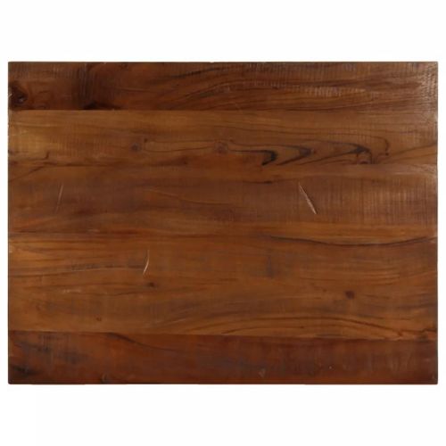 Dessus De Table Rectangulaire En Bois Massif Recupere 80x50x2,5 Cm | Teck, Manguier, Pin Et Hetre, Design Rustique, Surface Facile A Nettoyer, Multifonctionnel