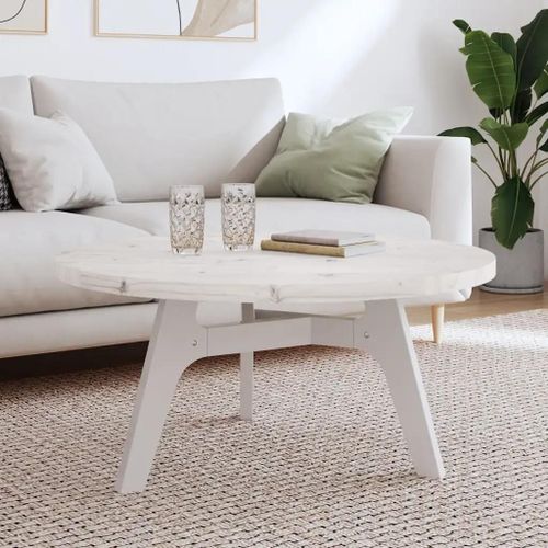 Dessus De Table Rond En Bois De Pin Massif | ?90x3 Cm, Robuste, Multifonctionnel, Gain D'espace