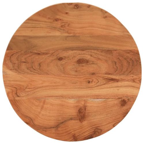 Dessus De Table Rond En Bois Massif D'acacia | ?60x2,5 Cm, Renouvellement De Table, Multifonctionnel, Surface Non Traitee