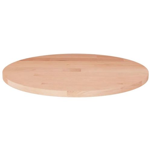 Dessus De Table Rond En Chene Massif | ?40x1,5 Cm, Multifonctionnel, Design Rustique, Surface Non Traitee