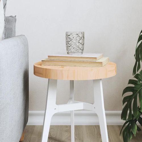 Dessus De Table Rond En Pin Massif | ?30x3 Cm, Robuste, Multifonctionnel, Gain D'espace