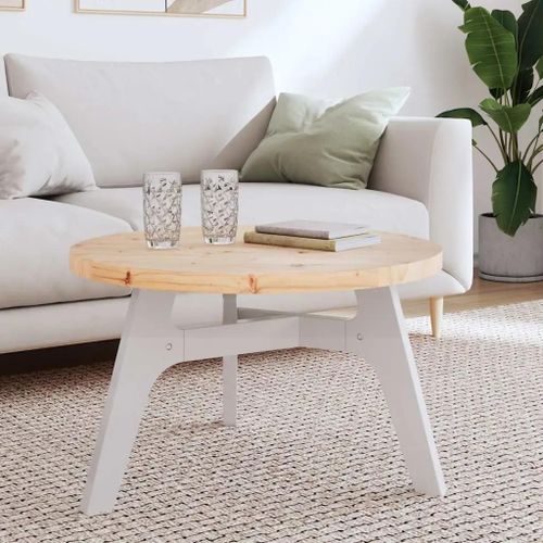 Dessus De Table Rond En Pin Massif | ?70x3 Cm, Robuste, Multifonctionnel, Gain D'espace