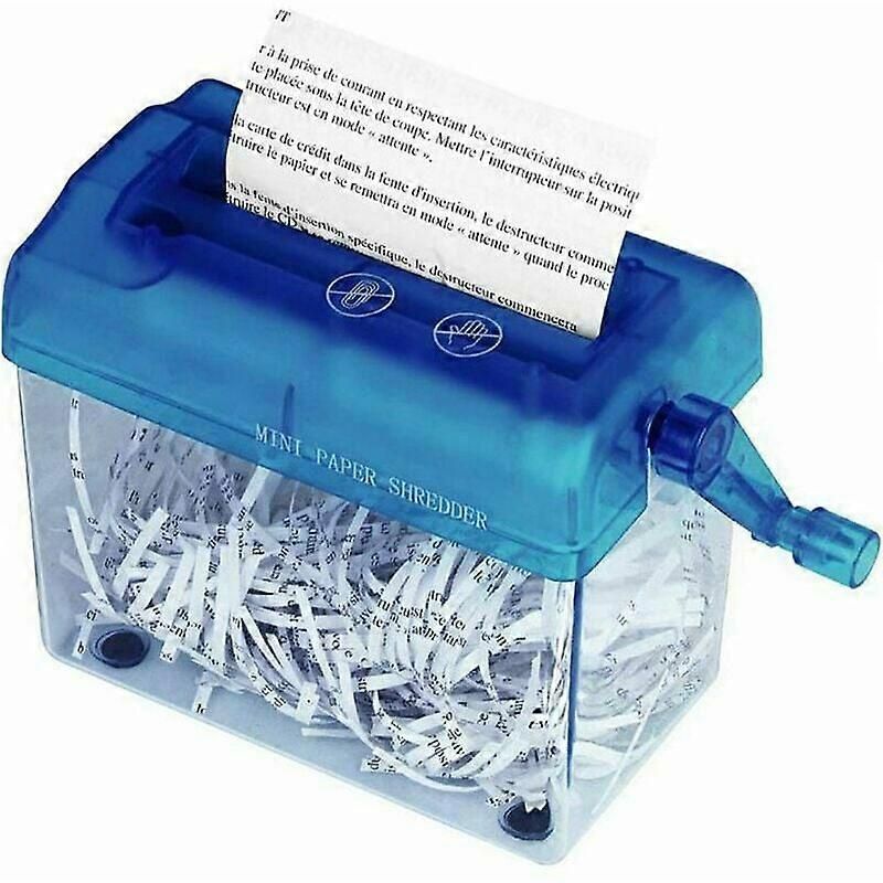 Destructeur De Papier Manuel Portable Pour Le Bureau Et La Maison, Mini Destructeur  Coupe Droite Pour Les Lettres, Les Factures Et Les Documents Importants