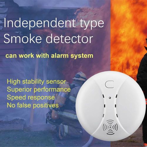Dtecteur De Fume De Protection Incendie Sans Fil 433mhz, Capteurs D'alarme, Fonctionne Avec Tuya Wifi Gsm, Systmes D'alarme De Scurit Domestique-Blanc