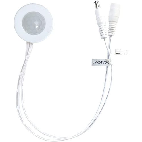 Dtecteur De Mouvement 12v, 5v-24v Pir Capteur De Mouvement Infrarouge Commutateur Capteur De Mouvement Avec Capteur De Lumire Pour Bandes Led Camras De Surveillance  Sonnerie-Blanche