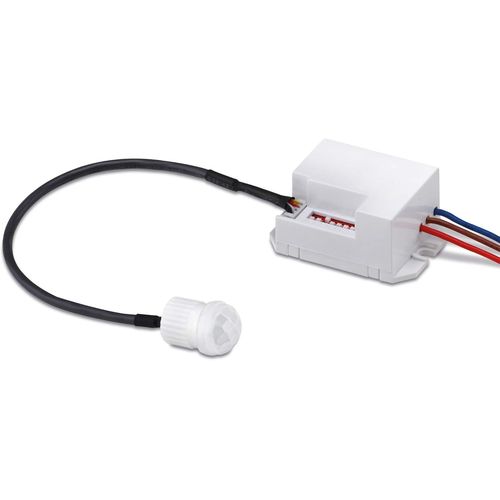 Dtecteur De Mouvement Infrarouge Encastrable  L'intrieur - Mini Petit - Presque Invisible - Led - Contrle De La Lumire  360 - Ip20 - Capteur Crpusculaire - Blanc
