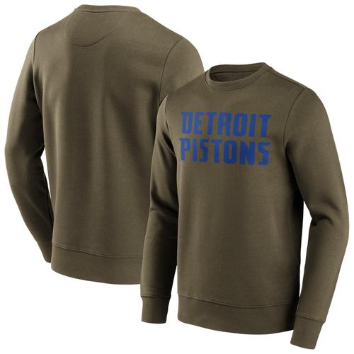 Detroit Pistons Fanatics Branded Fashion Colour Wordmark Crew Sweat-Shirt Homme