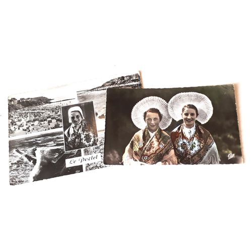 Deux Cartes Postales Anciennes De Le Portel (Pas-De-Calais) - Une Avec Diverses Petites Vues Et L'autre Avec Photos De 2 Boulonnaises En Coiffe - Correspondances Des Annes 60 Au Dos