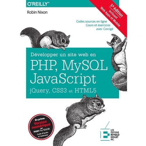 Dvelopper Un Site Web En Php, Mysql Et Javascript, Jquery, Css3 Et Html5    Format Grand Format 