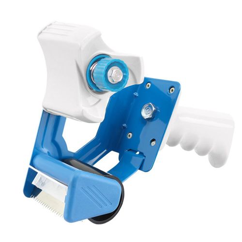 Dvidoir De Ruban Adhsif D'emballage - Mtal Et Plastique, Bleu Et Blanc, 25 X 15 X 5,1 Cm, Robuste, Ergonomique, Utilisation  Une Main, Polyvalent