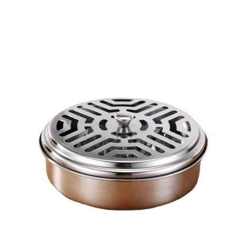 Diamtre 13,5 Cm Couleur Argent 2 Pices En Acier Inoxydable Bobine Bote Portable Brleur Bobine Stand Bobine Encens Brleur Anti-Brlure Bobine Brleur Pratique Porte-Encens Dcor De Salle De Bains