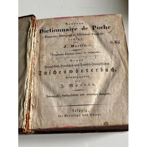 Dictionnaire De Poche Franais-Allemand Et Allemand-Franais, Rdig Par J. Martin.   