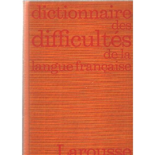 Dictionnaire Des Difficultes De La Langue Franaise   de Thomas Adolphe
