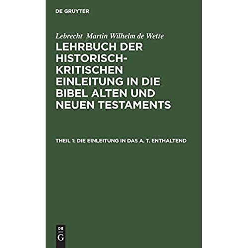 Die Einleitung In Das A. T. Enthaltend    Format Reli 