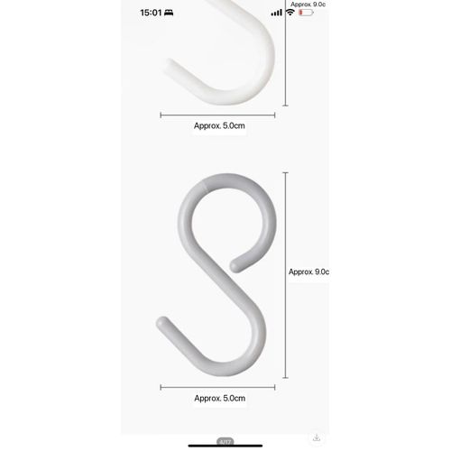 Difficile De Retirer Les Crochets En Forme De S,9cm,2 Pices,Blanc - Type Gris-L #B